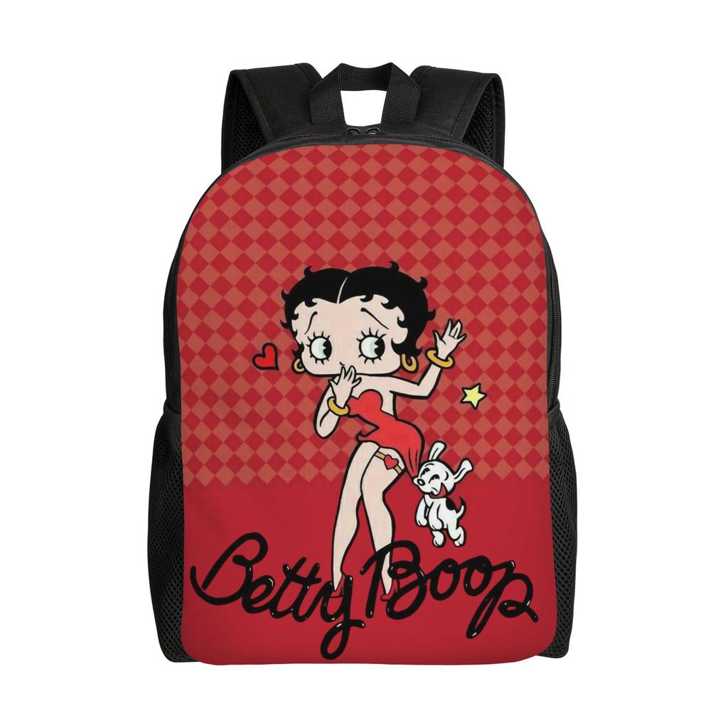 B-Betty Boops Pattern Cool Backpack with Pocket High School Hiking Travel Daypack for Men Women Laptop Computer Canvas Bags