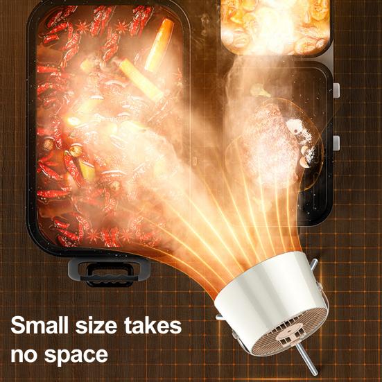 1 sada stolního odsavače par Přenosný odsavač par napájený přes USB Odnímatelný Snadno čistitelný odsavač par pro domácí grilování