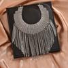 Exaggerated Multi-Layer Fringed Rhinestone Neck Chain Claw Chain Banquet Dress Necklace Jewelry