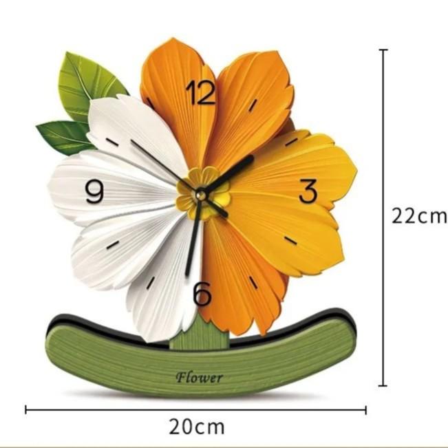 

Sunflower Clock Ornament, New High-end Style for Living Room, Sideboard, Table Painting, Bedroom Table Clock Sunflower shaking clock (width 22 * height 20cm)