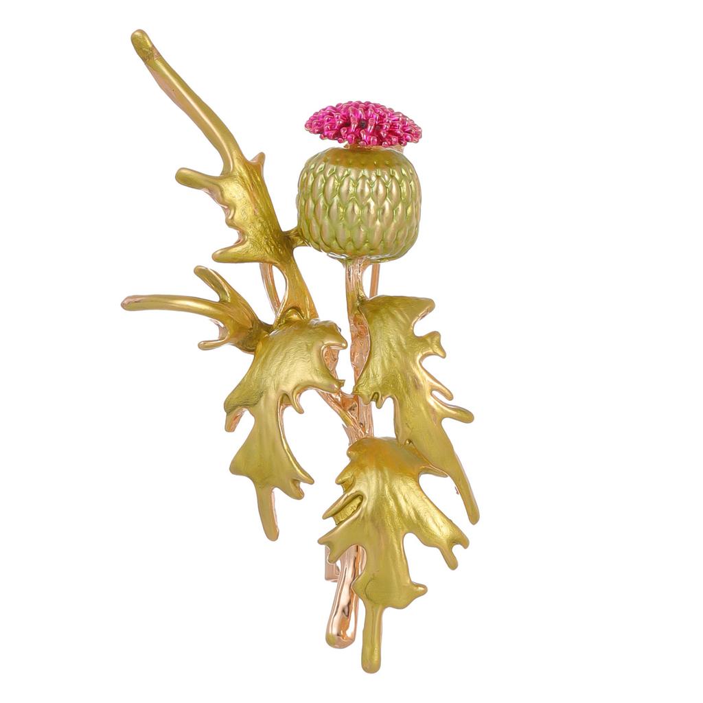 Elegant Floral Alloy Pin For Ladies Outfits Rhinestones Green Primrose Brooch Handmade Lightweight Fashion Jewelry
