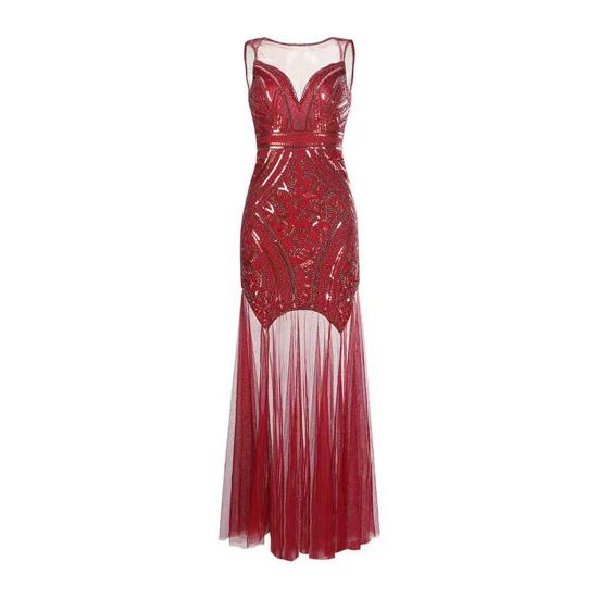 

Блестящее платье из сетки с пайетками без рукавов для женщин, коктейльное платье для гостя на свадьбу, прозрачное платье из сетки, рейв-наряды M