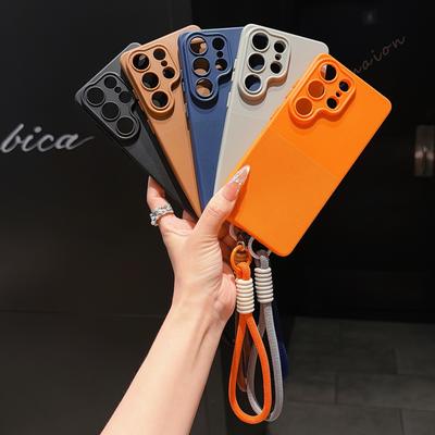 Strap Dot Phone Case for Samsung Galaxy S26 S23 S24 S25 FE Ultra Plus A57 A17 A16 A56 A36 A55 A53 Shockproof Protector Cover