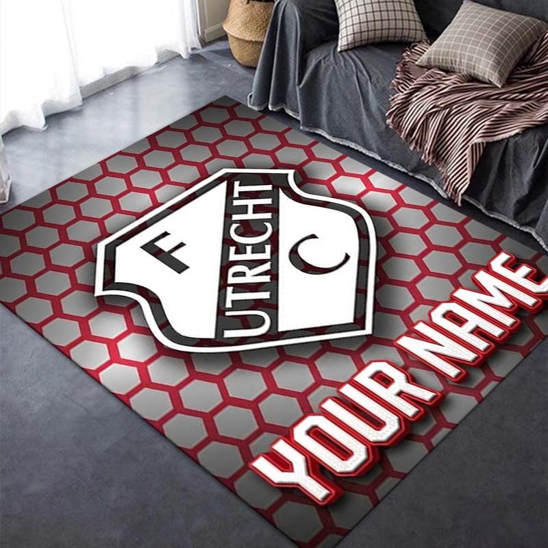 Custom Name FC Utrecht Carpet Rug for Living Room Bedroom Home Sofa Decoration,Kids play Non-slip Floor Mat
