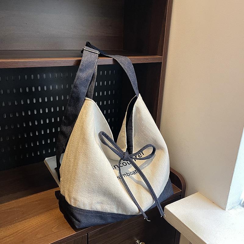 Large-capacity Cloth Bag Women's New Summer Versatile Casual Shoulder Messenger Bag Commuter Tote Bag