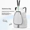 Large Capacity Basketball and Badminton Bag Drawstring Sports Backpack with Shoe Pocket for Outdoor Training and Travel