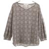 Beauty Products UNTITLED Glen Check Long Sleeve Pullover Blouse 2 Gray Women Used