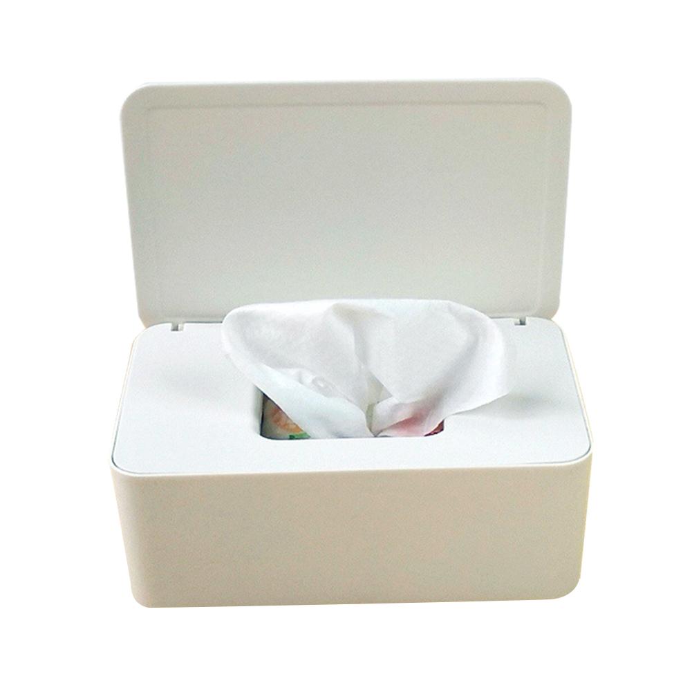 Wet Wipes Dispenser with Lid Plastic Tissue Dispenser Box for Bathroom Bedroom Living Room