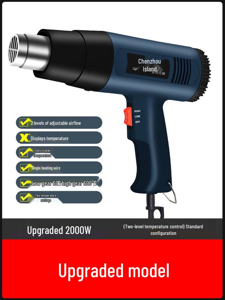 Portable High-Power Digital Display Heat Gun for Electronics and Film Application