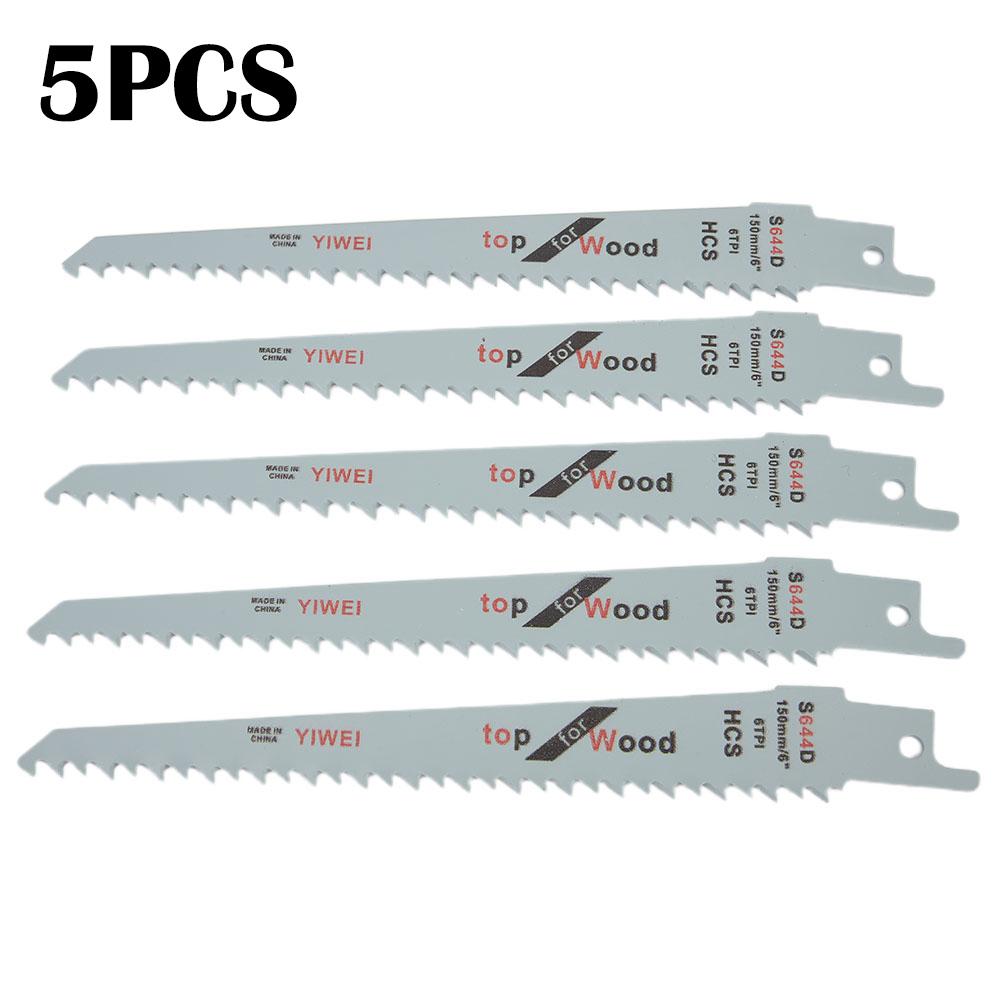 

5x 6inch Reciprocating Saw Blade S644D Flexible For Plastic & Wood Cutting For KEO PFZ480E Tools Replacement Accessories Parts