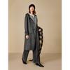 Inman Women's Pure Wool Hooded Long Double-faced Coat