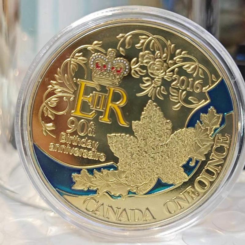 Queen Elizabeth II Gilded Commemorative Coins Collection Commemorative Gift Crafts Collection Coins