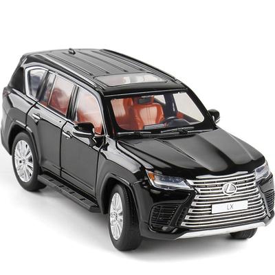 1/32 LEXUS LX600 SUV Metalowy Model Samochodu Diecast Metalowy Pojazdy Terenowe Model Samochodu Symulacja ze Zbieraniem Światła Zabawka dla Dzieci Prezent