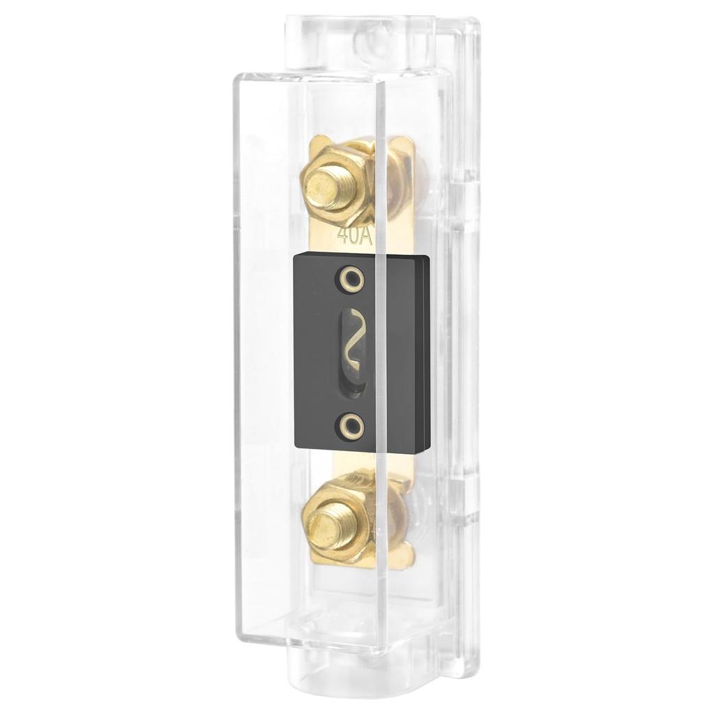 Heschen Car Fuse Wire ANL-40A, Gold, 1 Piece, Fuse Holder with Fuse, Auto Car Motorcycle Audio Subwoofer Supplies