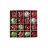 New Style Irregular Red & Green Electroplated Christmas Ball Ornaments Gift Set for Tree Decoration