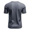 New American Style Men's Summer Short Sleeve T-Shirt, Slim Fit Trendy Deep V-Neck Button Henley Shirt