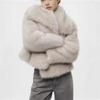 Eco-friendly Faux Fur Coat with Large Lapel, European-American Fashion, Thick and Cozy, Winter 2025 Collection