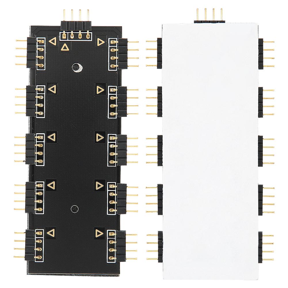 Controlador Hub RGB 1-10 Controlador Hub RGB Hub para Ventoinhas de Chassis de PC Refrigeração de CPU HUB1-10 12V ARUA