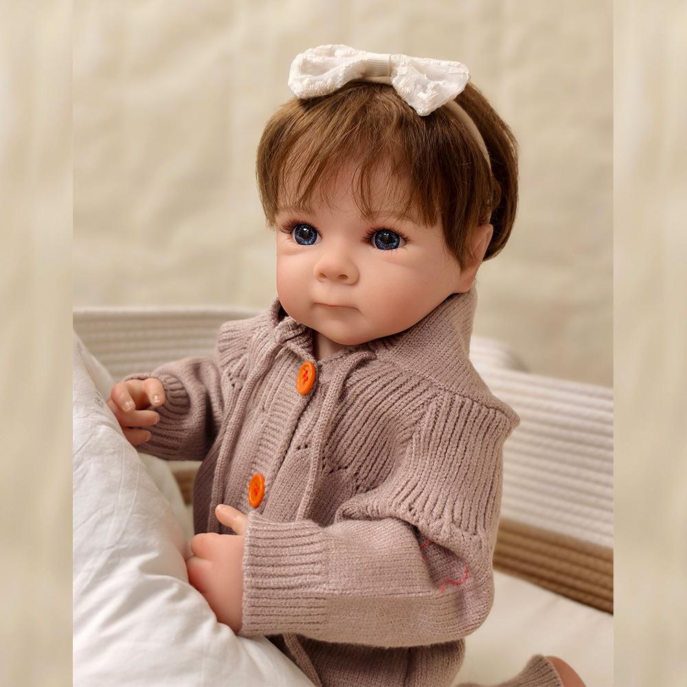 48cm Reborn Baby Girl Doll Bettie Lifelike Full Silicone Body Newborn Doll Can Take Bath Handmade 3D Painting Skin Rebirth Dolls for Kids Playmate Toy