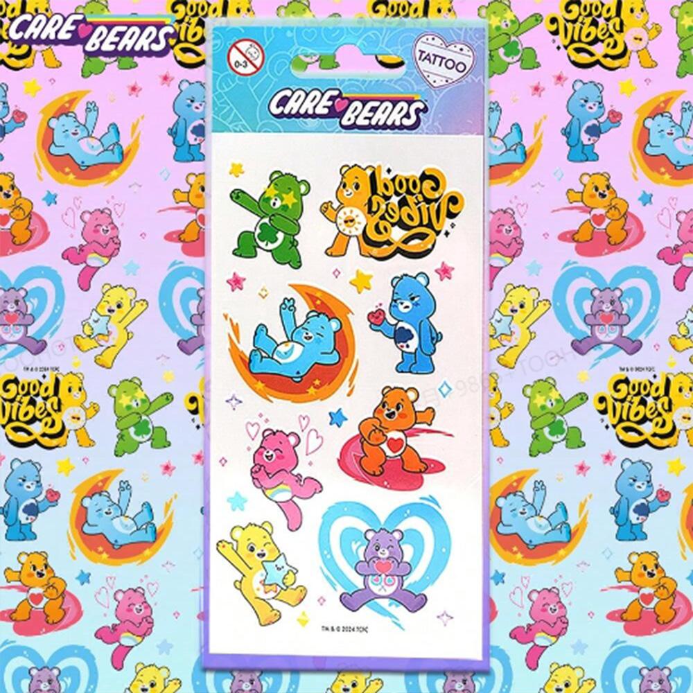 6 PIEZAS Ositos Cariñosos Pegatinas de Tatuaje con Licencia Oficial Lindas Coloridas Pegatinas de Dibujos Animados por Transferencia de Agua Impermeable Decoración Corporal