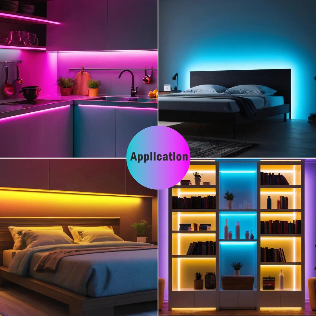 12V 24V COB LED Strip Light High Density Dotless RGB RGBW RGBCCT Changing Flexible Tape for Home Decor