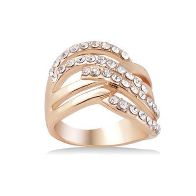 Vintage Women Crystal Ring Aesthetic Cute Wedding Teens Wife Knuckle Jewelry Office Vacation Personalized Gift Accessories