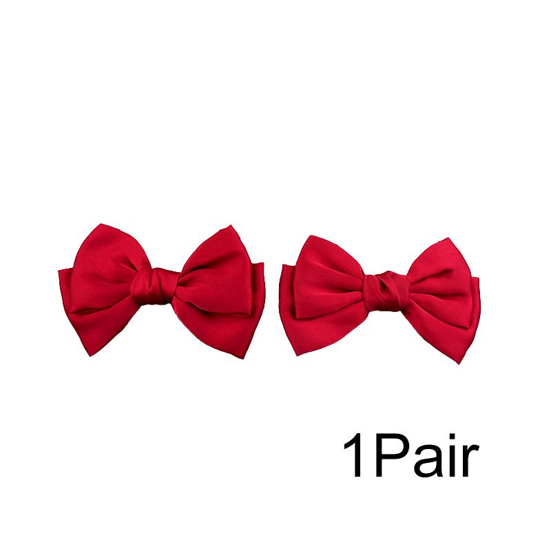 

1 пара украшений на высоком каблуке, аксессуары для одежды, подвеска для обуви, пряжка для галстука-бабочки, съемный зажим для обуви красный