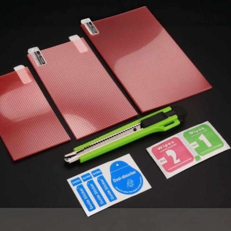 10Pcs Cuttable Screen Protector Film Grid Guide Anti Static Universal Clear Protective Sheet For Phone Gps Navigator Diy Cutting