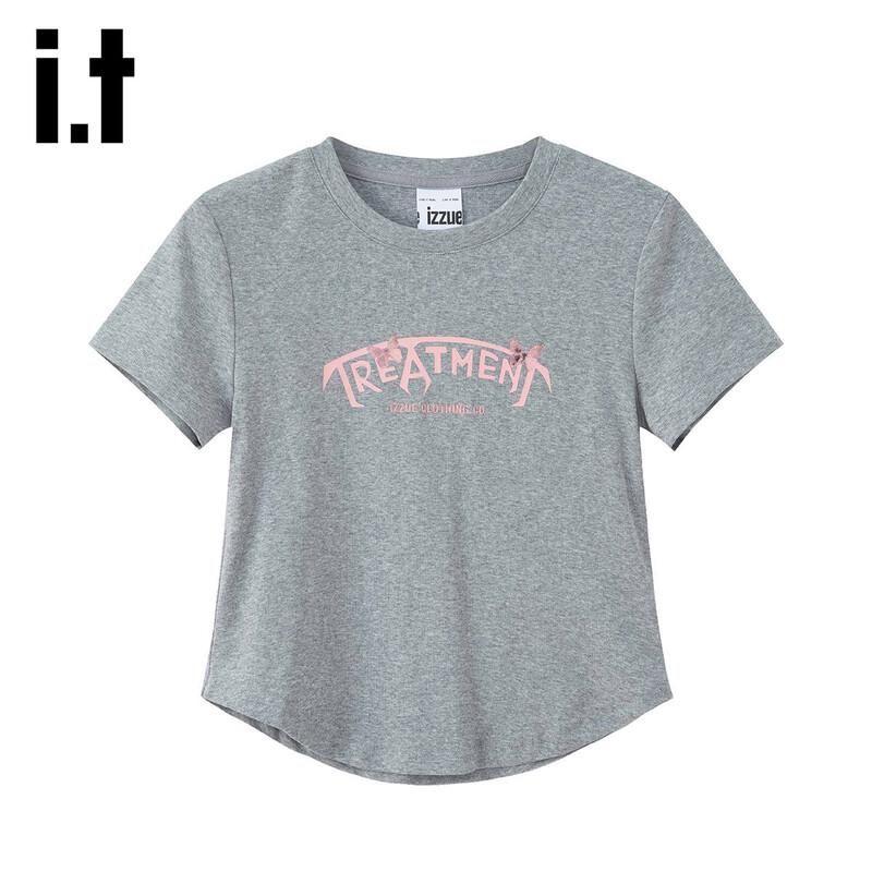Izzue IT Women s Printed Letter Short Sleeve T-Shirt L