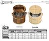 Wooden Rice Bucket with Lid: Insulated Serving Bowl and Spoon for Dining Table