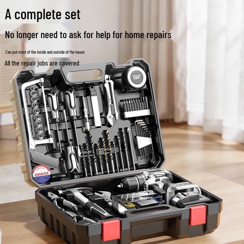 Oulaide 21V Brushless Cordless Impact Drill & Screwdriver Set CN plug (adapter included)