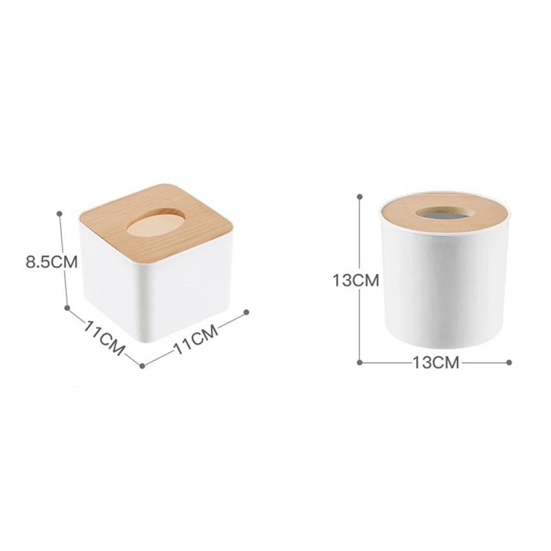 Portatovaglioli in Legno Massello Forma Quadrata Legno Plastica Scatola per Fazzoletti Custodia Casa Cucina Porta Carta Scatola Portaoggetti Accessori