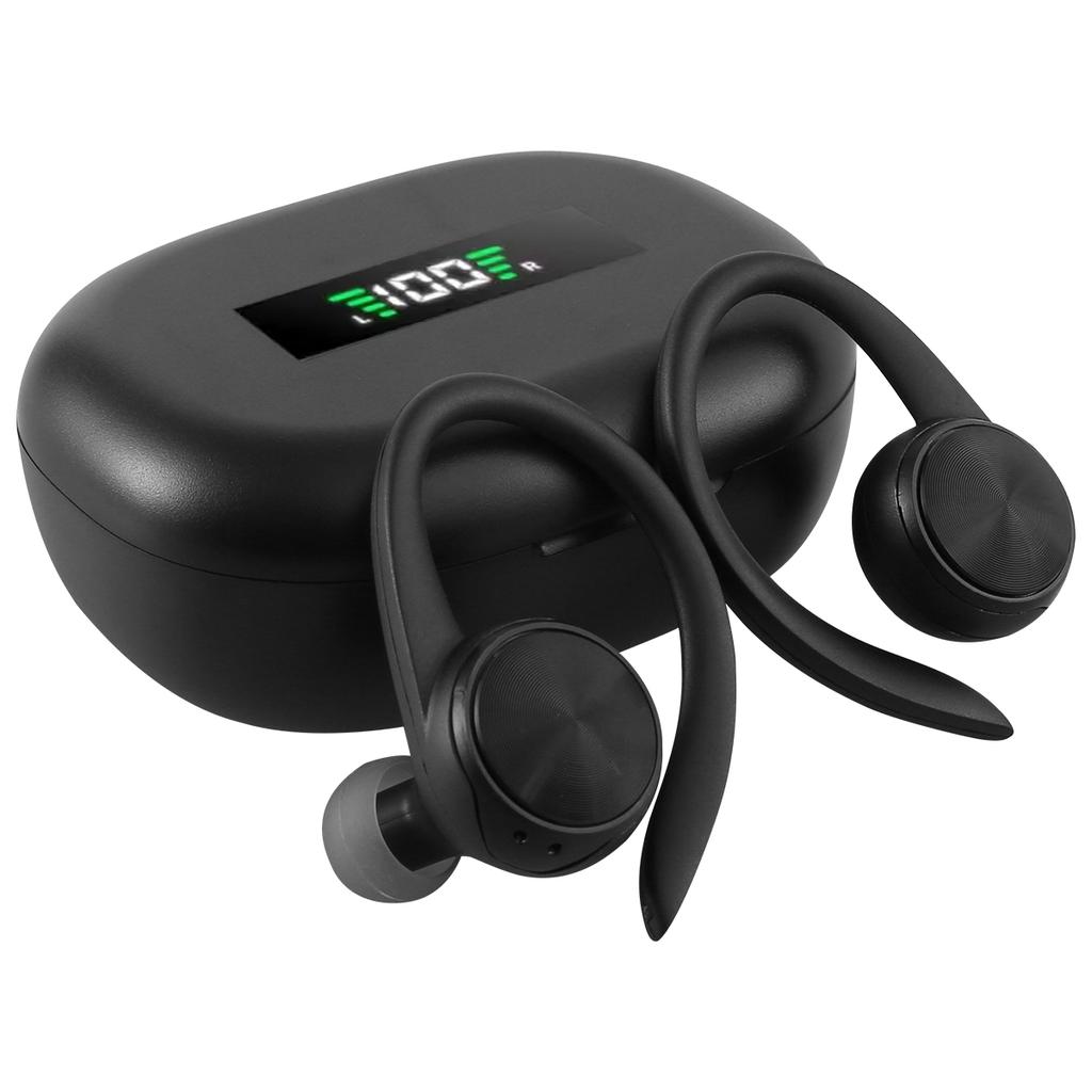 Wireless Bluetooth 5.0 Sports Headphone IPX5 Earbuds w/500mAh Charging Case Ear Hooks Earphones 3D HiFi In-Ear Wireless Headset