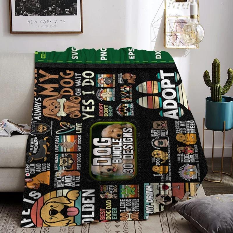 Sausage Dogs Warm Winter Blankets for Decorative Sofa Corgi Animals Blanket Double Beds Dachshund Bedspread On the Bed Knee Nap