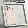 Fantastic Butterfly Print Lanyard Case For iPhone 18 Pro Max Shockproof Bumper Soft Silicone Cover For iPhone 17 16 15 14 13 Pro Max 17E