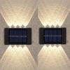 1/2 stk Solar Up Down Lights Utendørs Vanntett, Modern Nordic Sconce Belyser Utenfor Sollyssensor Lampe