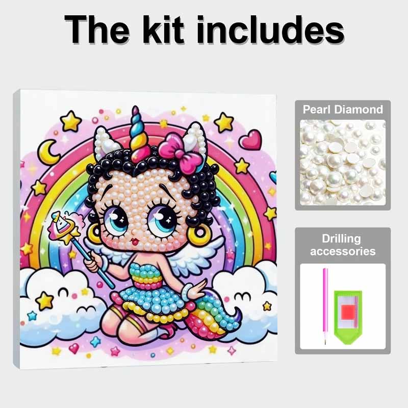 Rainbow Girl Full 5D DIY Pearl Gem Art Diamond Painting Kits for Adults/Beginners Gift Idea Home Decor 11.81x11.81in