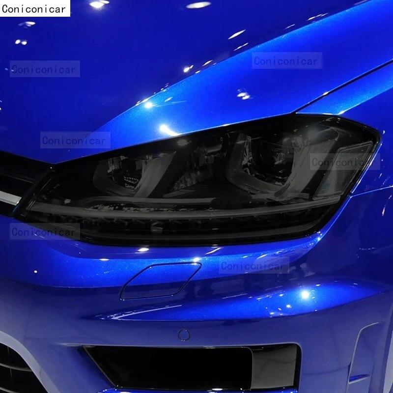 Car Headlight Protection Tint Anti-Scratch Black Protective Film TPU Stickers For Volkswagen VW Golf 7 MK7 2014- Accessories