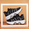 34-43 Unisex Paten Büyük Beden Ayakkabılar Mikrofiber Dört Tekerlekli Paten Ayakkabıları Çocuk Paten Spor Ayakkabıları