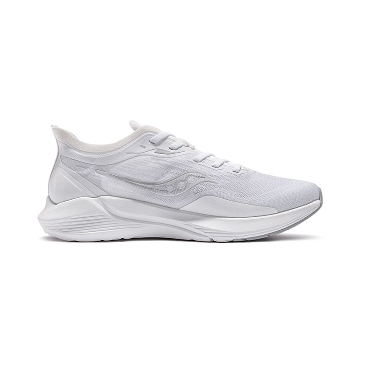 SAUCONY Humming 2 Lace-Up Fabric Cushioning Durable Breathable Lightweight Low-Top Running Shoes Men Running Shoes White S28181-2