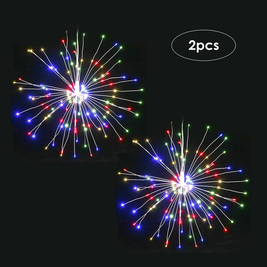 2Pcs Feuerwerk Licht 150 LEDs Weihnachten String Lichter mit Fernbedienung Dekorative Hängen