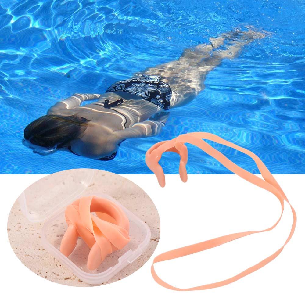 Latex Silicone Rope Nose Clip With String Swimming Nose Plugs Swimming Nose Clip Pool Accessories