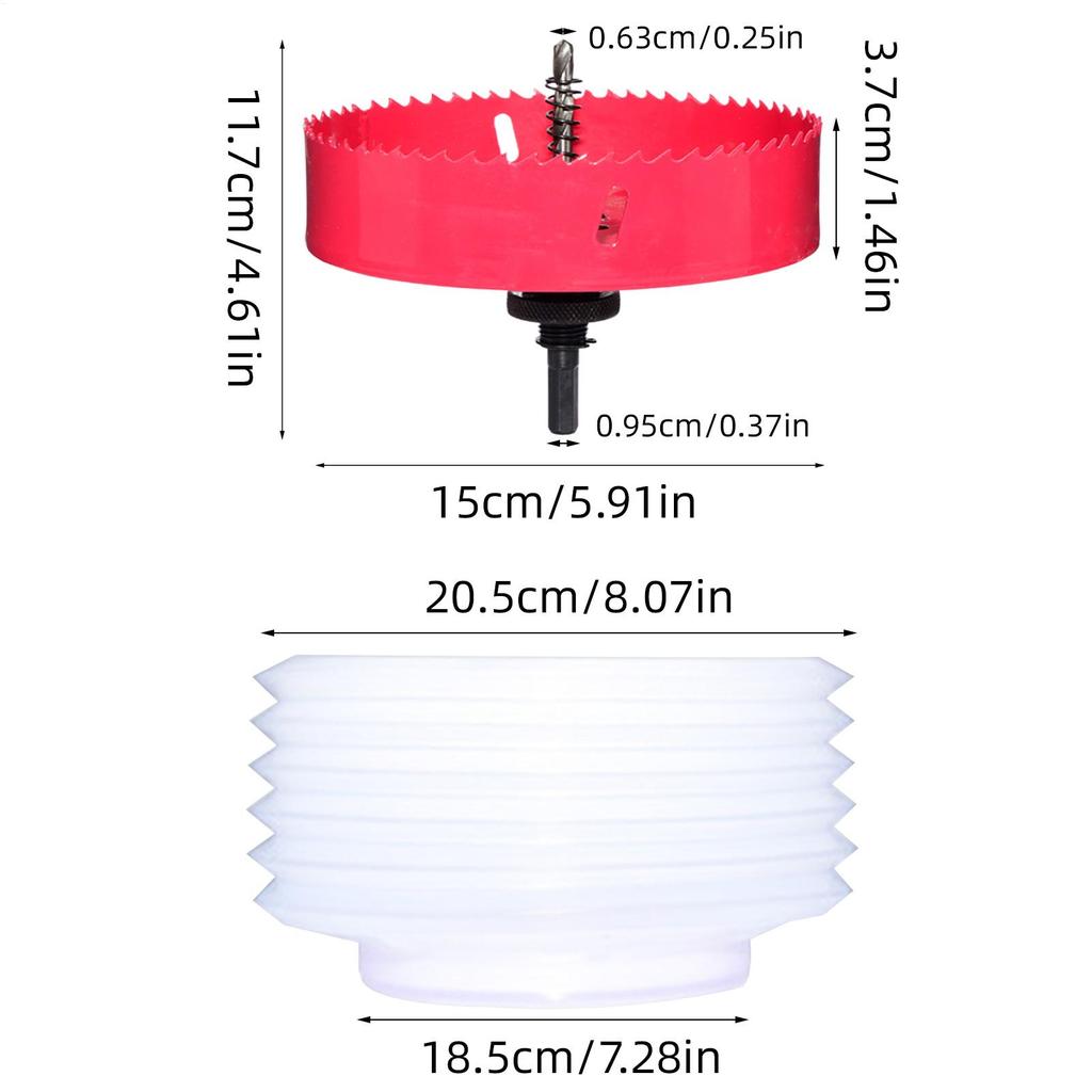 Hole Saw Dust Collector Cutter Circle Drill Bit For Holes For Drilling Wood Ceiling Drywall Plaster Fiberboard Household