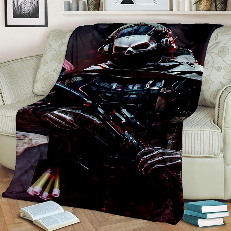 3D Call of Duty,COD Game, Gamer HD Blanket,Soft Throw Blanket for Home Bedroom Bed Sofa Picnic Travel Office Cover Blanket Kids
