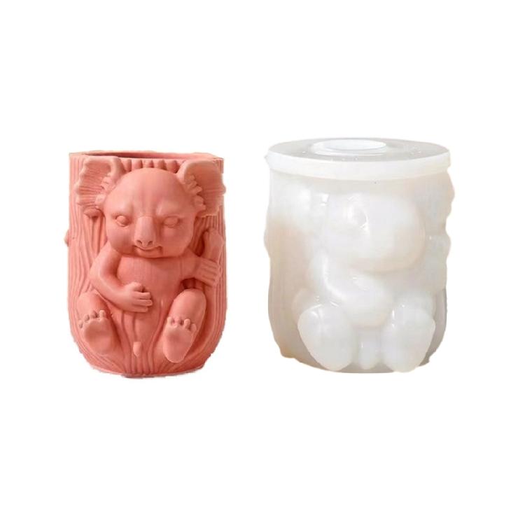 Silicone Koala Shaped Mould For Crafting Unique Flower Pots And Decorative Containers 1
