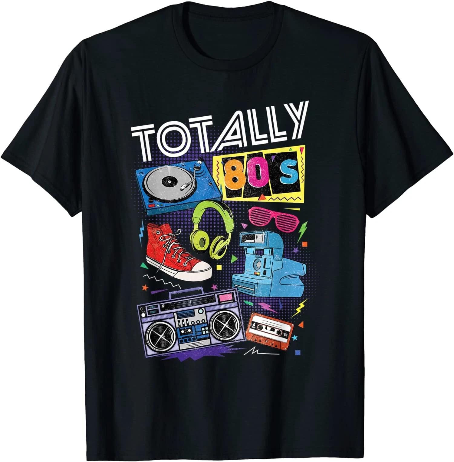 Funny 80s Retro, 1980s Party Gift Turntable Cassette T-Shirt XXL