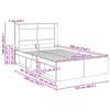 Single Bed Frame in Solid Pine Wood Black 120 x 190 cm