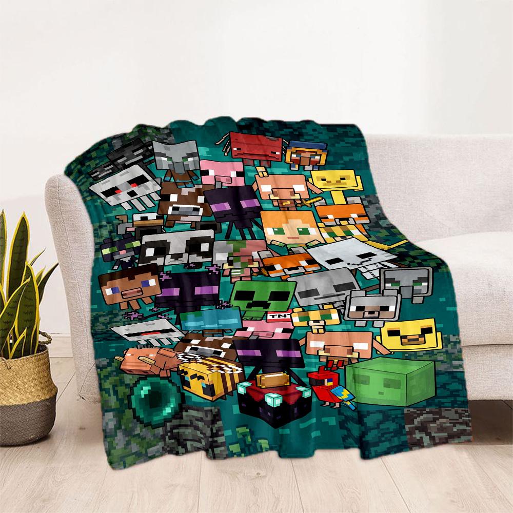 Minecraft 19 Blanket Comfortable Perfect for Office Chair Office Livingroom for All Occasions Warmthful Decor Ideal Gift For Birthday Valentine'S Day