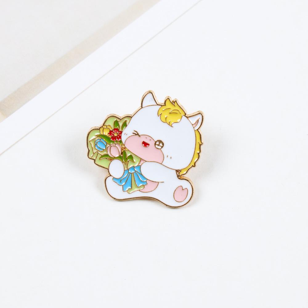 1/6 Stück 2026 Pferdejahr Broschen Niedliche Cartoon-Tierkreiszeichen-Pferde Metallabzeichen Anstecknadeln Kleidung Tasche Zubehör Neujahrsgeschenke