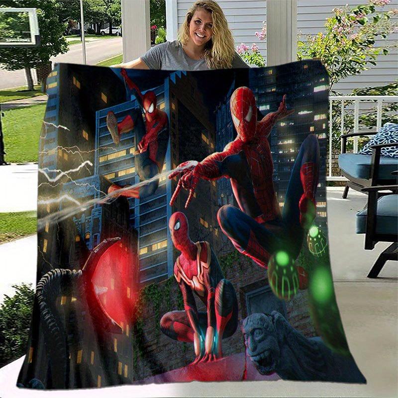 Coperta Stampata Carina di Spider-man Rettangolare Morbida Confortevole Stile Moderno Poliestere